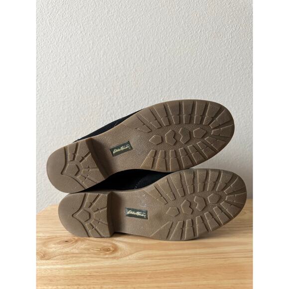 Eddie Bauer “Valerie” Black Suede Leather Chukka Ankle Boots Fur Lined 8.5 - Picture 8 of 10